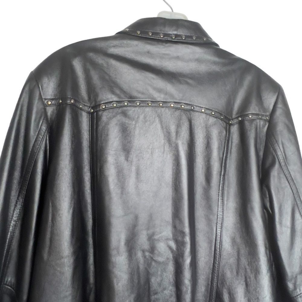 Pendleton Black Leather Jacket With Studs - image 6